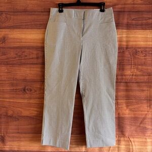 Ann Taylor Women's Gray Pinstripe Cropped Pants